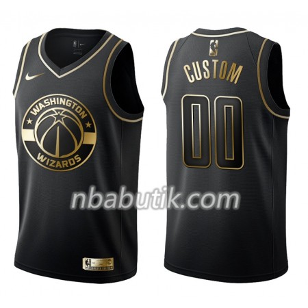 NBA Mænd Trøje Washington Wizards Custom Nike Sort Golden Edition Swingman